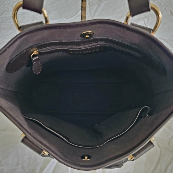 Burberry Signature Logo Haymarket Onslow Top Handle - Picture 10 of 11